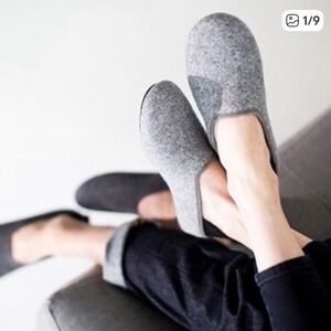 Mahabis Classic Larvik Wool Gray Slippers Women Size EU 37 US 6.5-7 CL170112